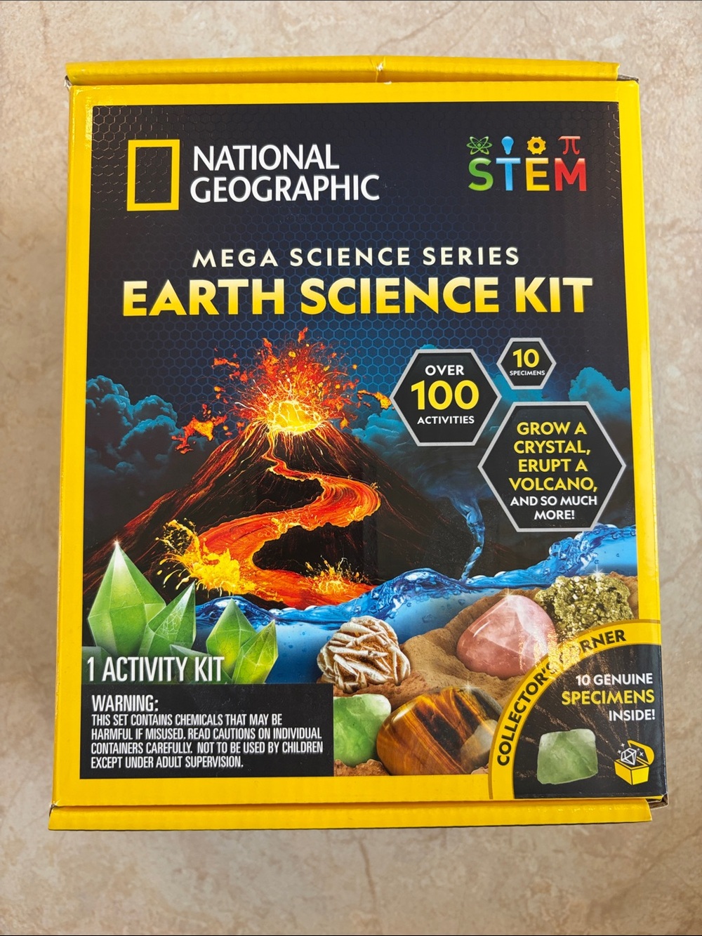 National Geographic Earth Science Kit - Yellow, Black, Blue, Green